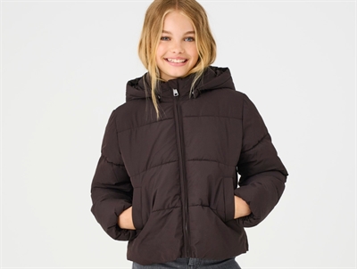 Kids Only puffer jakke chocolate torte med hætte