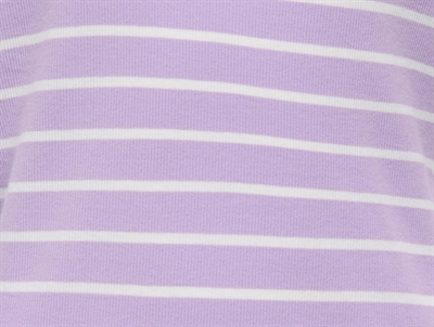 Kids ONLY kjole i lilla med striber closeup af ribstruktur