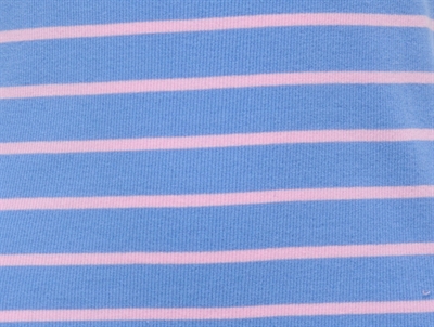 Kids ONLY kjole i blå med striber closeup af ribstruktur