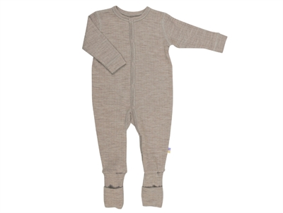 Joha beige heldragt i merinould med trykknapper