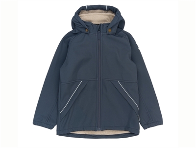 Mikk-line softshell jakke blue nights med fleecefoer