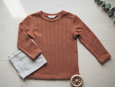 Joha brændt orange top merinould/silke