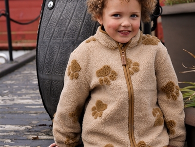 Mikk-line teddy jakke paw aop bæres af barn
