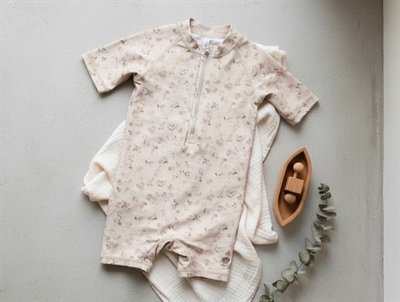 Wheat purple poppy flowers badedragt Cas UPF 40+