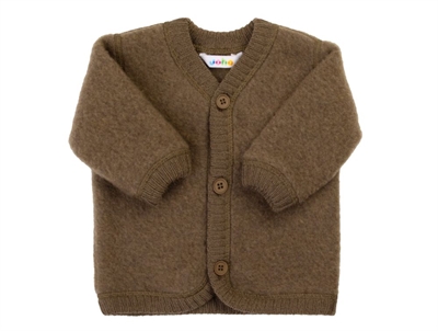 Joha cardigan brun med knapper i merinould