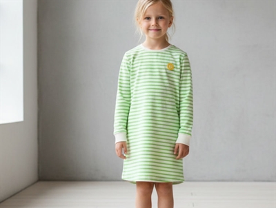 Wood Wood kjole Aya offwhite/green stripes