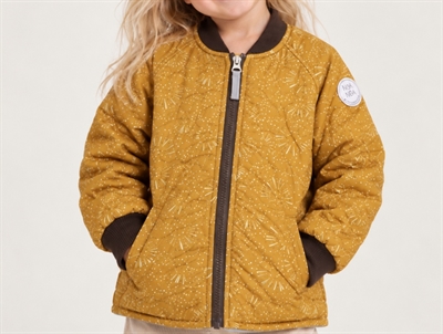 Noa Noa Miniature golden brown termojakke Grace print