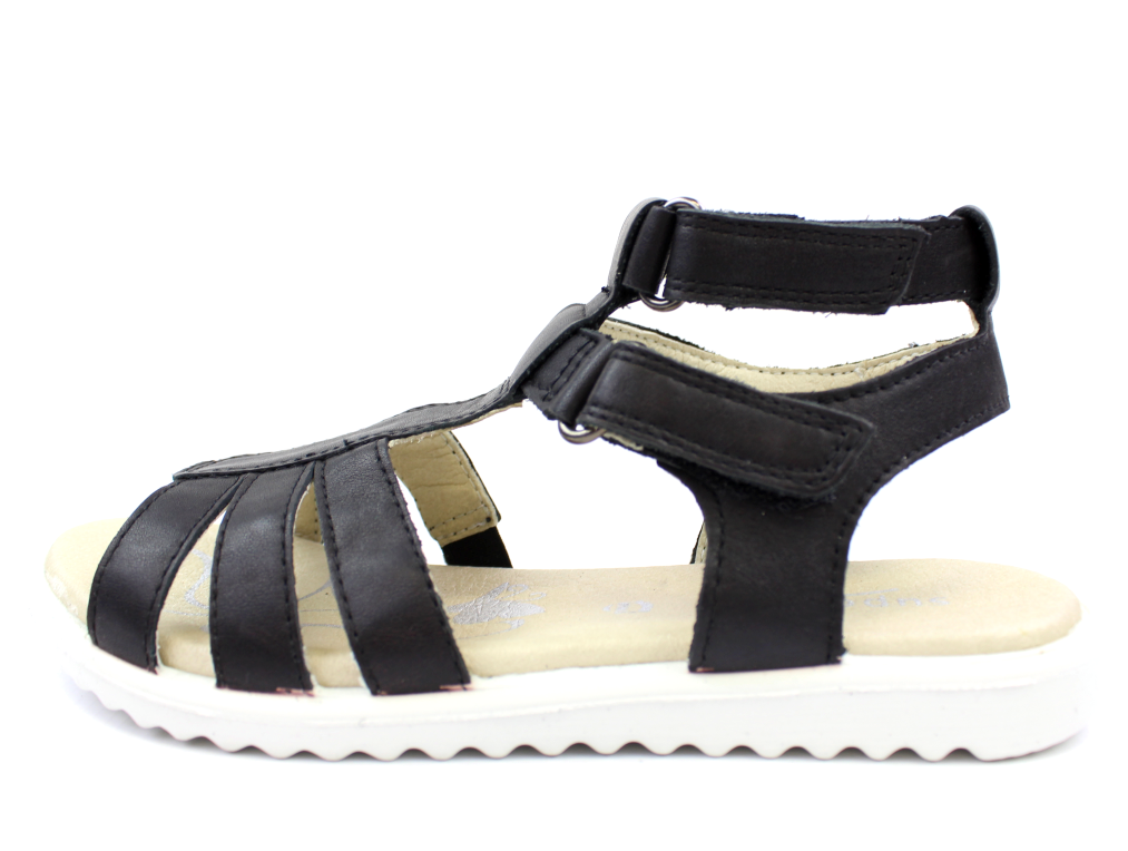 skinke Europa Vend om Superfit sort sandal læder til tweens | 2-00002-01 Black | str. 32-36 |  UDSALG