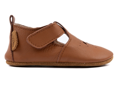 Mikk-Line prewalker sandal cognac med velcroMikk-Line prewalker sandal cognac med velcro