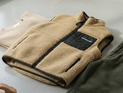 Mads Nørgaard fleecevest Vilads kelp teddy