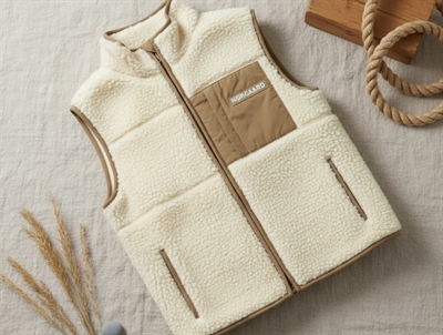 Mads Nørgaard fleecevest Vilads vanilla custard