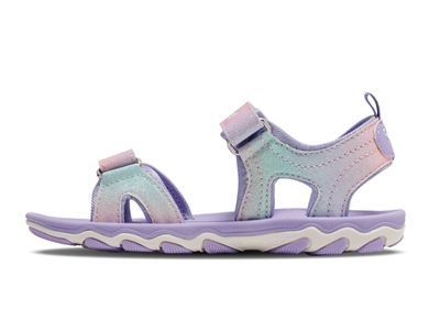 Hummel sandal multi color pink med glimmer og velcro