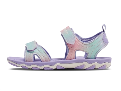 Hummel sandal multi color pink med glimmer og velcro