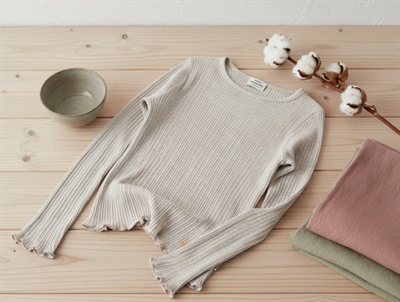 Mads Nørgaard oatmeal melange pointella t-shirt Trudy