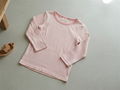 Mads Nørgaard shell pink/seedpearl mini stribet t-shirt Tobinino