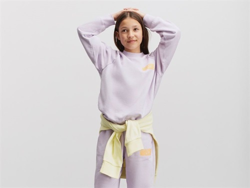 Mads Nørgaard Allisa Sweatshirt Orchid Petal Med Orange Logo - Str. 10y 140cm