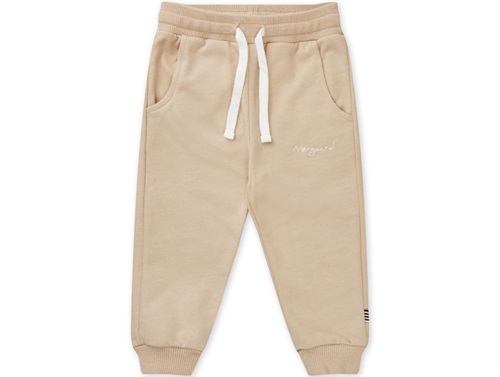 Mads Nørgaard Pavo Sweatpants Oxford Tan Med Bindebånd Og Lommer - Str. 4y 104cm