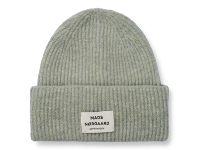 Mads Nørgaard Anju hue i meleret lysegrøn med rib og logomærke