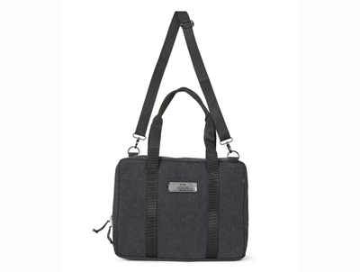 Mads Nørgaard computer taske i sort forfra