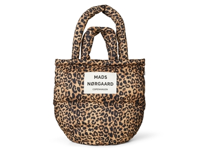 Leopardprintet taske fra Mads Nørgaard med korte og lange hanke