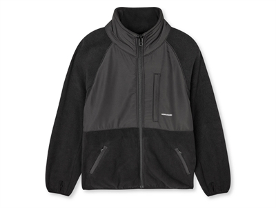 Mads Nørgaard Soft Fleece Taki jakke sort forside med lynlås