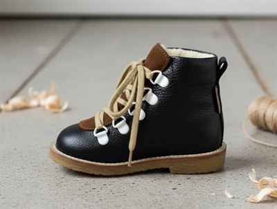 Angulus black/cognac vinterstøvle med TEX