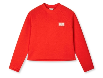 Mads Nørgaard Alia sweatshirt rød forside med logo patch