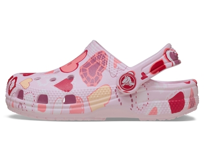 Crocs Classic clog med hjerteprint og hælrem
