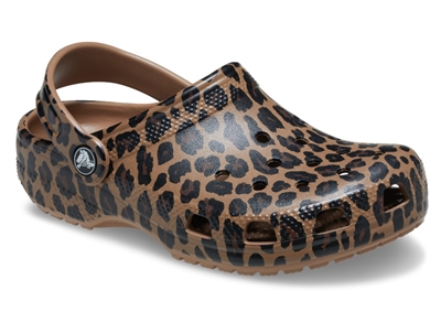 crocs leopard clog brun born