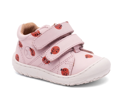 Bisgaard Hale V first step sko med mariehøns og velcrolukning