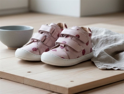 Bisgaard Hale V first step sko med mariehøns og velcrolukning