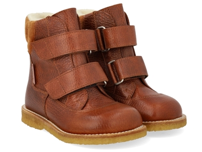 Angulus TEX vinterstøvle cognac med uldfoer skrå vinkel