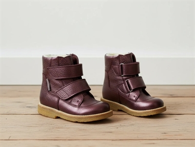 Angulus bordeaux shine vinterstøvle med TEX (smal)