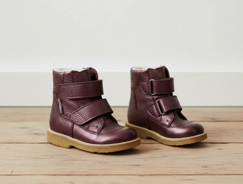 Angulus Bordeaux Shine Vinterstøvle Med Tex (Smal)