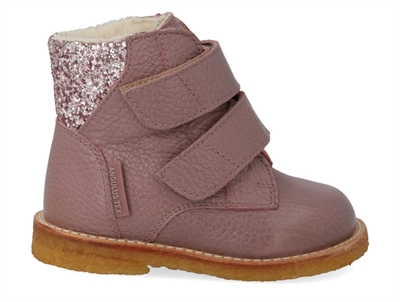 Angulus TEX begynder vinterstøvler faded rose/blossom glitter med merinould