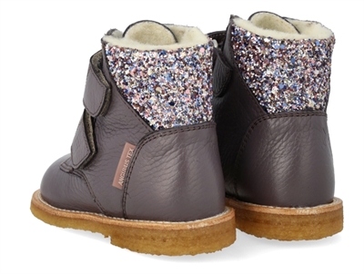 Angulus TEX begyndersko lavender med pastel glitter set fra siden