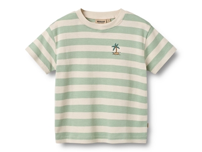Wheat Liam t-shirt mint stripe i økologisk bomuld