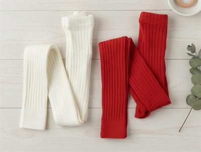 Mini Rodini leggings red/offwhite multi (2-pak)