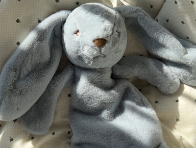 That\'s Mine Houston heavy teddy i blå i babyseng