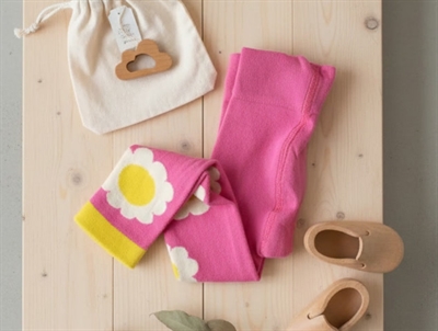 Mini Rodini leggings pink blomster