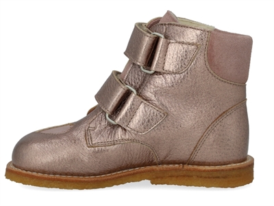 Angulus TEX vinterstøvler rose copper/rosebud med glitterhjerter