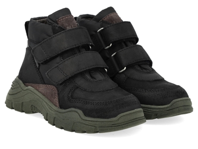 Angulus high-top TEX-sneaker sort med grøn sål