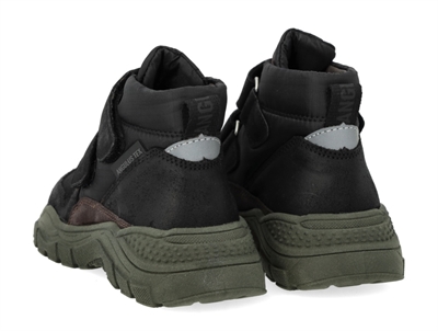 Angulus high-top TEX-sneaker sort med grøn sål