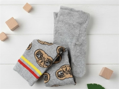 Mini Rodini leggings offwhite E.T. grey