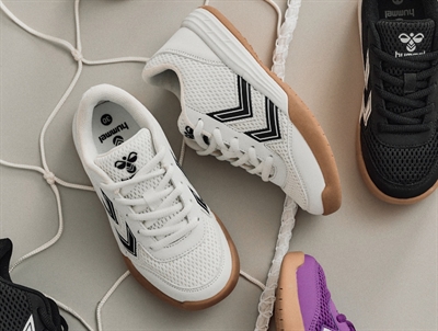 Hummel Multiplay Flex VC JR indendørssko hvid med velcro og non-marking sål