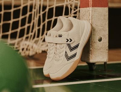 Hummel Multiplay Flex VC JR indendørssko hvid med velcro og non-marking sål