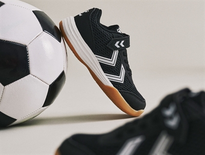 Hummel Multiplay Flex VC JR indendørssko sort med velcro og non-marking sål