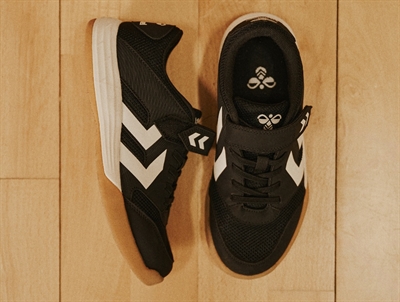 Hummel Multiplay Flex VC JR indendørssko sort med velcro og non-marking sål