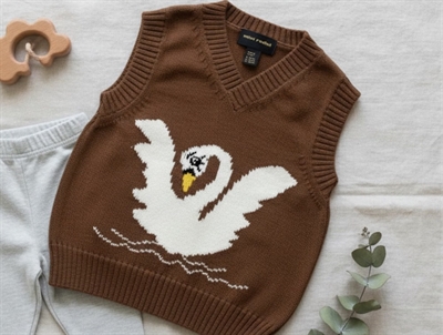 Mini Rodini brown swan slipover