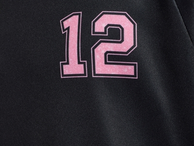 Hummel sportssæt i sort med rosa 12-print detalje